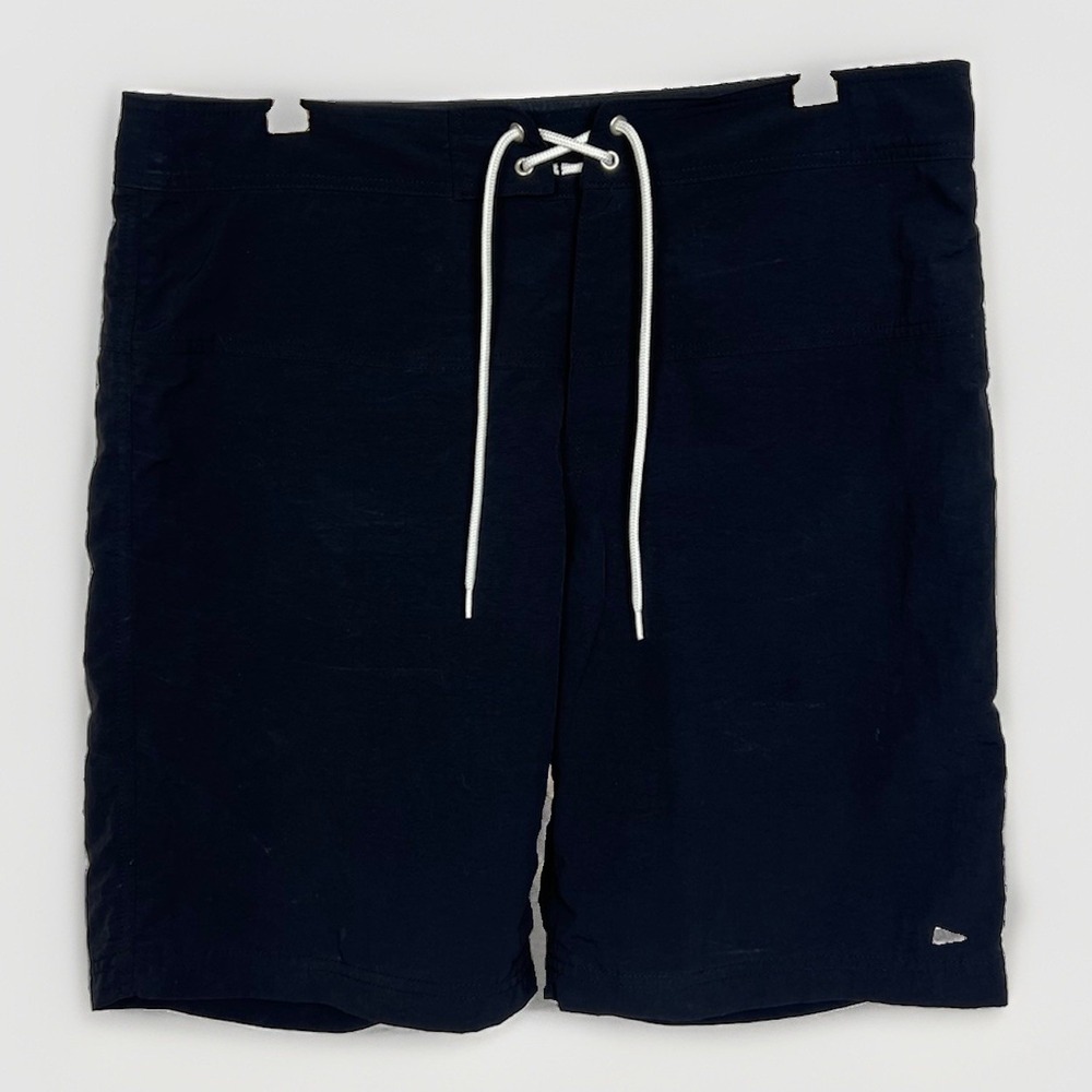 Pilgrim Surf + Supply Board Shorts Men's L Black Nylon Swim Trunks Made in Japan